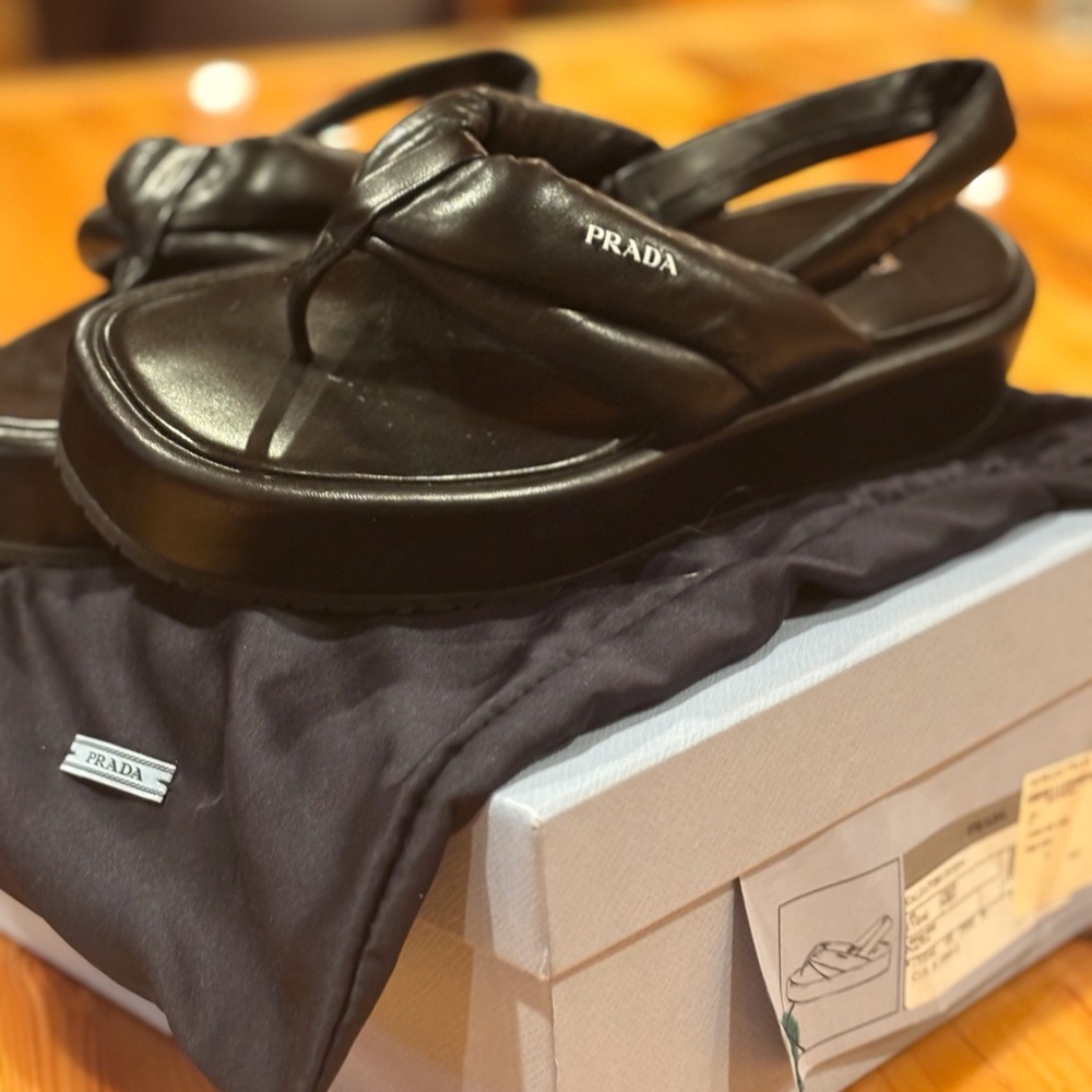 Prada White Textured Logo Design